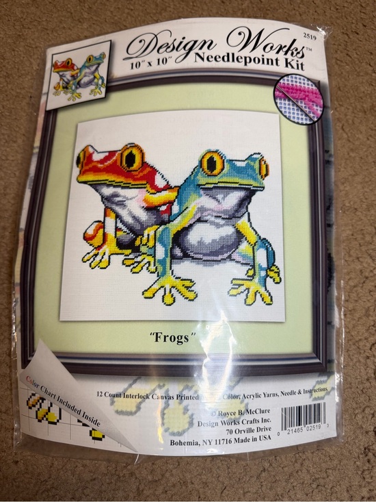 Design Works Other - Design Works 'Frogs' Needlepoint Kit - Multi-Color